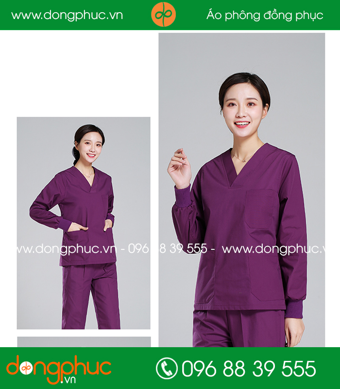 Đồng phục y tá màu tím